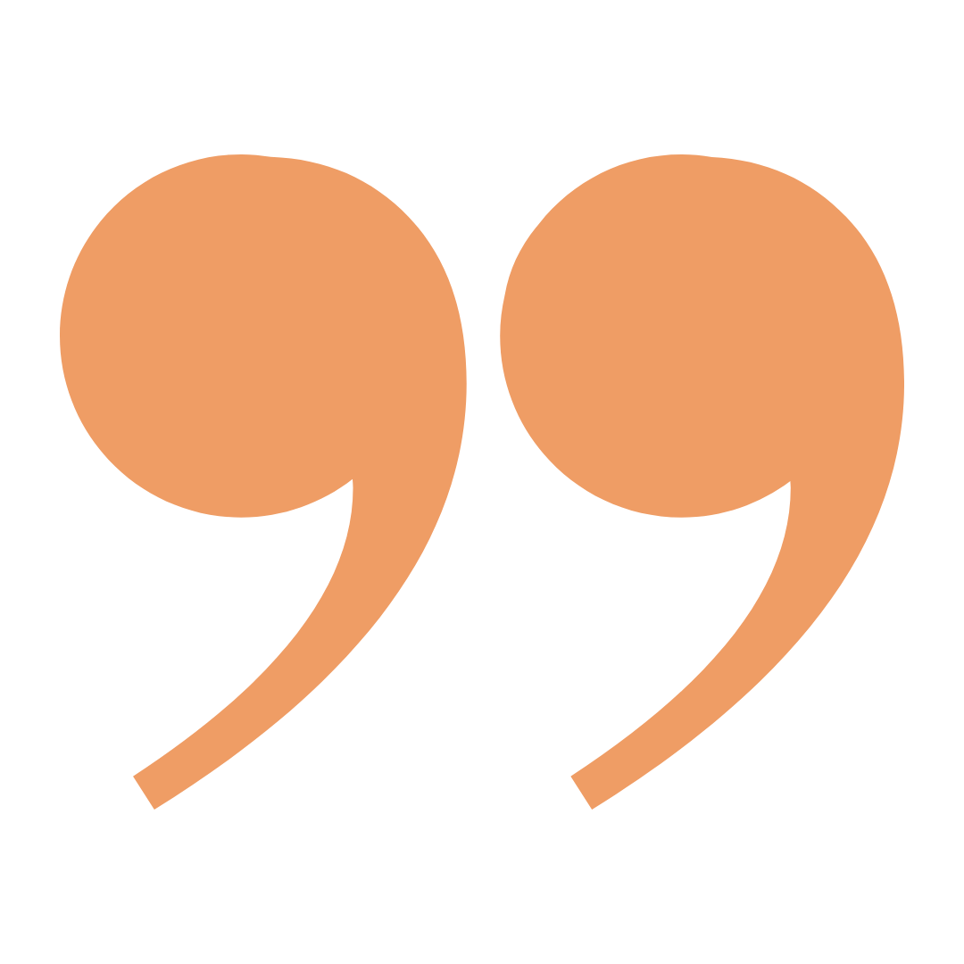Orange end quote icon
