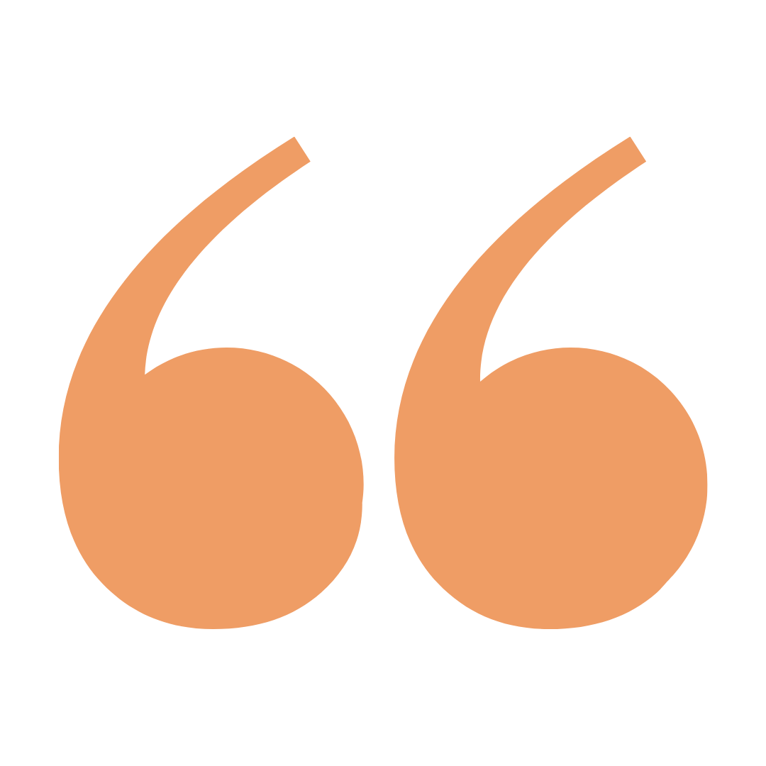 Orange quotation icon