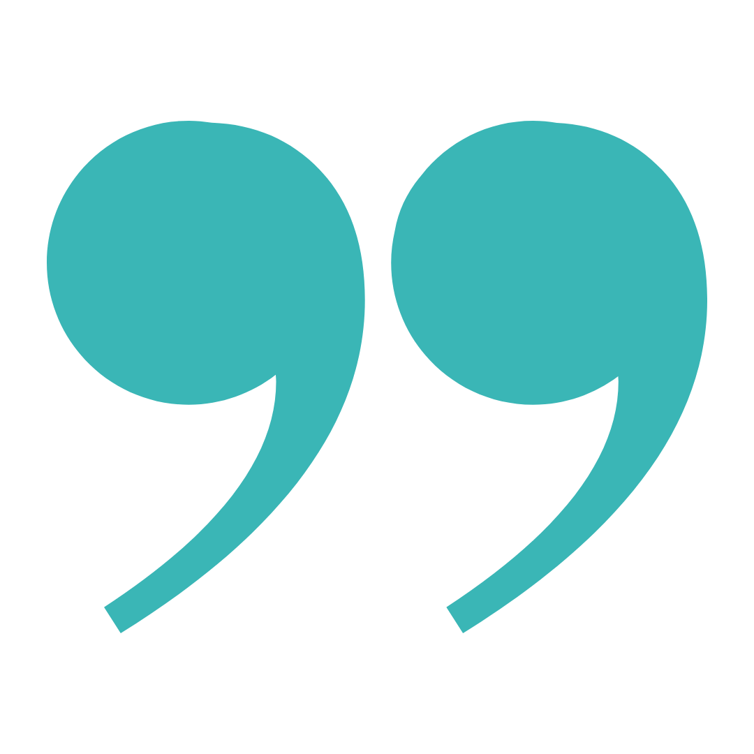 Teal end quote icon
