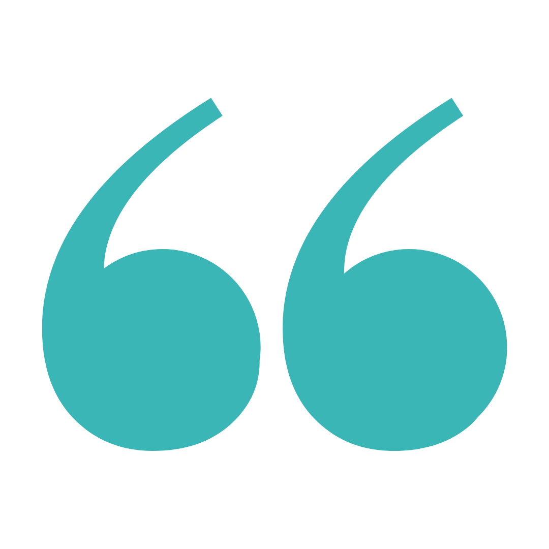 Teal quotation icon