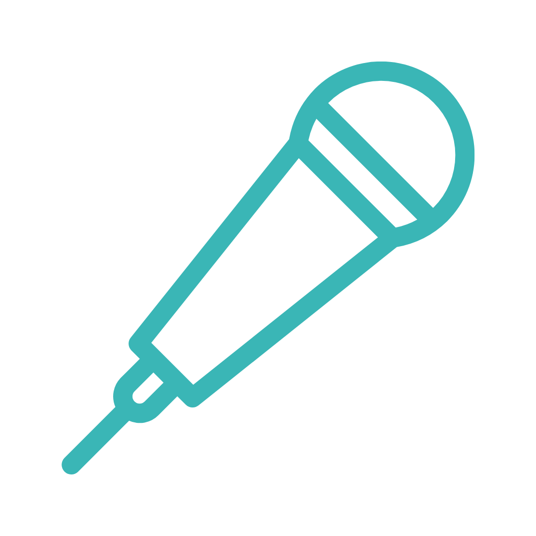 Teal microphone icon
